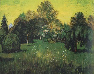 Vincent Van Gogh Public Park with Weeping Willow :The Poet's Garden i (nn04)